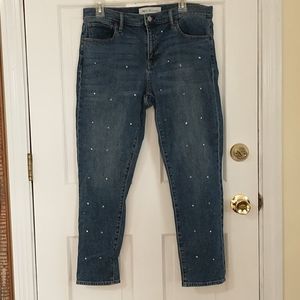 Gap Jeans 31 Best Girlfriend Silver Studs 34 x 36